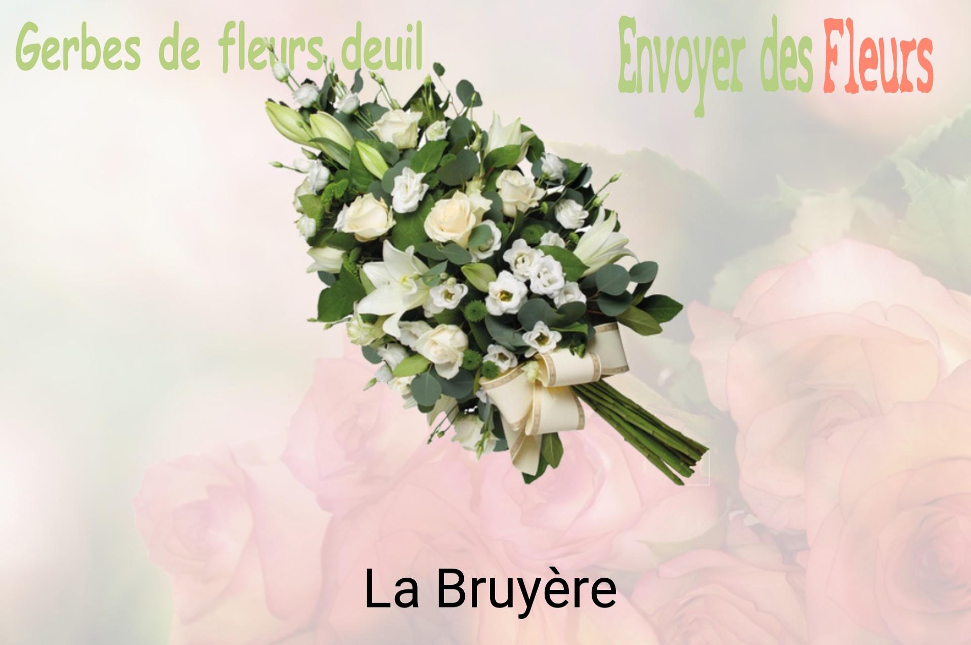 Gerbe de fleurs de deuil livrée à La Bruyère